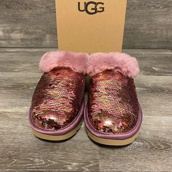 UGG | Cluggette Sequins PINK Slippers New In Box GIFT - Picture 3 of 14